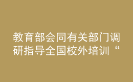 教育部會同有關部門調研指導全國校外培訓“監(jiān)管護苗”暑期專項行動