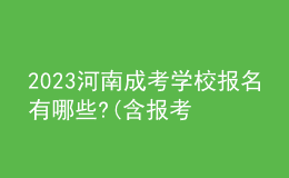2023河南成考學校報名有哪些?(含報考政策)