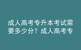 成人高考專升本考試需要多少分？成人高考專升本難不難？