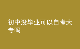 初中沒畢業(yè)可以自考大專嗎