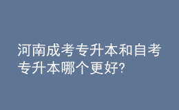河南成考專升本和自考專升本哪個(gè)更好?