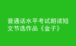 普通話水平考試?yán)首x短文節(jié)選作品《金子》