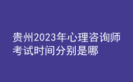 貴州2023年心理咨詢師考試時(shí)間分別是哪一天 考生怎么報(bào)名