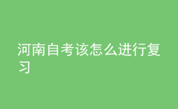 河南自考該怎么進行復(fù)習(xí)