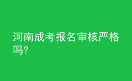 河南成考報名審核嚴格嗎?