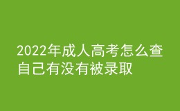 2022年成人高考怎么查自己有沒有被錄?。繉W歷國家認可？