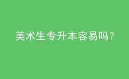 美術(shù)生專(zhuān)升本容易嗎？ 