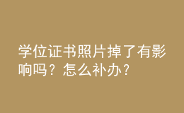 學位證書照片掉了有影響嗎？怎么補辦？ 