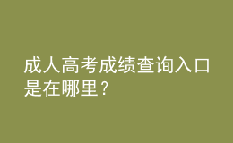 成人高考成績查詢?nèi)肟谑窃谀睦铮? style=