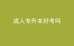 成人專(zhuān)升本好考嗎