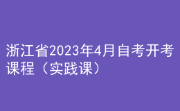 浙江省2023年4月自考開(kāi)考課程（實(shí)踐課） 