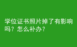 學(xué)位證書照片掉了有影響嗎？怎么補(bǔ)辦？ 