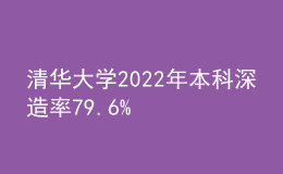 清華大學2022年本科深造率79.6%