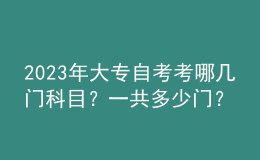 2023年大專自考考哪幾門科目？一共多少門？ 