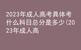 2023年成人高考具體考什么科目總分是多少(2023年成人高考具體考什么科目總分是多少啊)
