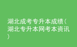 湖北成考專升本成績(湖北專升本網(wǎng)考本資訊)