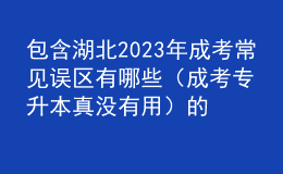 包含湖北2023年成考常見誤區(qū)有哪些（成考專升本真沒有用）的詞條