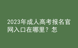 2023年成人高考報名官網(wǎng)入口在哪里？怎么報考？
