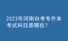 2023年河南自考專升本考試科目是哪些？如何做好專業(yè)規(guī)劃？