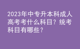 2023年中專升本科成人高考考什么科目？統(tǒng)考科目有哪些？