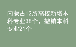 內(nèi)蒙古12所高校新增本科專業(yè)38個(gè)，撤銷本科專業(yè)21個(gè)