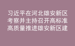 習(xí)近平在河北雄安新區(qū)考察并主持召開高標(biāo)準(zhǔn)高質(zhì)量推進(jìn)雄安新區(qū)建設(shè)座談會