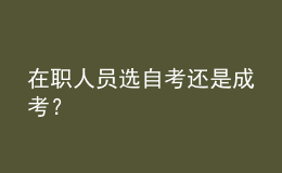 在職人員選自考還是成考？