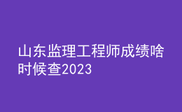 山東監(jiān)理工程師成績(jī)啥時(shí)候查2023