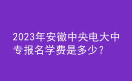 2023年安徽中央電大中專報名學(xué)費(fèi)是多少？