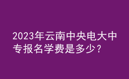 2023年云南中央電大中專報名學(xué)費是多少？