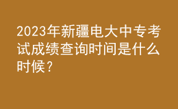 2023年新疆電大中?？荚嚦煽儾樵儠r間是什么時候？