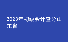 2023年初級(jí)會(huì)計(jì)查分山東省