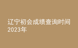 遼寧初會成績查詢時間2023年