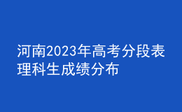 河南2023年高考分段表理科生成績分布