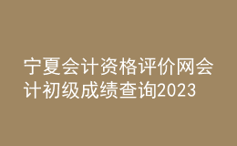 寧夏會(huì)計(jì)資格評(píng)價(jià)網(wǎng)會(huì)計(jì)初級(jí)成績(jī)查詢2023