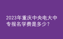 2023年重慶中央電大中專報(bào)名學(xué)費(fèi)是多少？