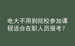 電大不用到院校參加課程適合在職人員報考？