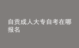 自貢成人大專自考在哪報名 