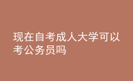 現(xiàn)在自考成人大學(xué)可以考公務(wù)員嗎 