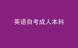 英語(yǔ)自考成人本科 