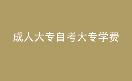 成人大專自考大專學(xué)費 