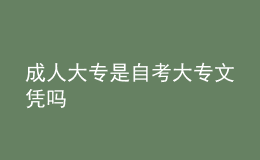 成人大專是自考大專文憑嗎 