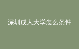 深圳成人大學(xué)怎么條件