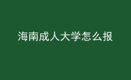 海南成人大學(xué)怎么報(bào)