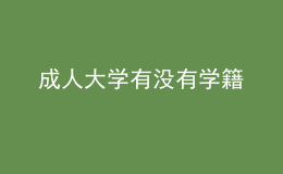 成人大學(xué)有沒(méi)有學(xué)籍