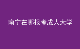 南寧在哪報(bào)考成人大學(xué)