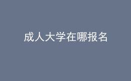 成人大學(xué)在哪報(bào)名