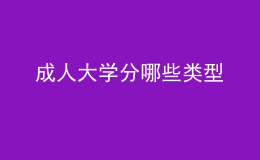 成人大學(xué)分哪些類型
