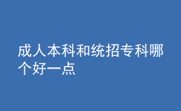成人本科和統(tǒng)招?？颇膫€好一點(diǎn)