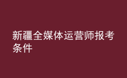 新疆全媒體運營師報考條件